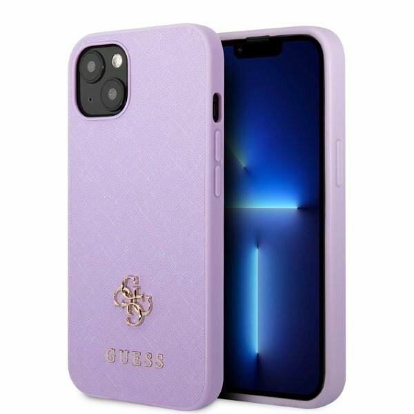 Guess GUHCP13SPS4MU iPhone 13 mini 5,4" purpurowy/purple hardcase Saffiano 4G Small Metal Logo