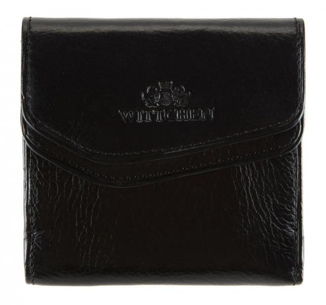 Męski portfel skórzany kwadratowy czarny