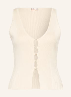 Guess Top Z Dzianiny Meghen Z Ozdobnymi Kamykami beige