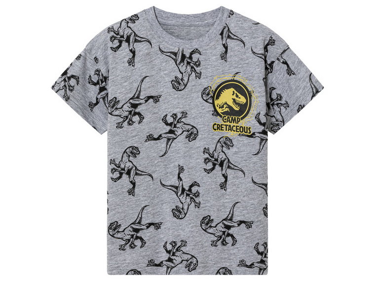 T-shirty dziecięce z postaciami z bajek, 2 sztuki (98/104, Wzór Jurassic World)