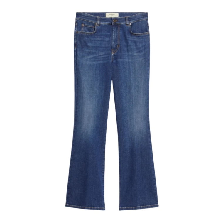 Slim Flare Cropped Denim Jeans Max Mara Weekend