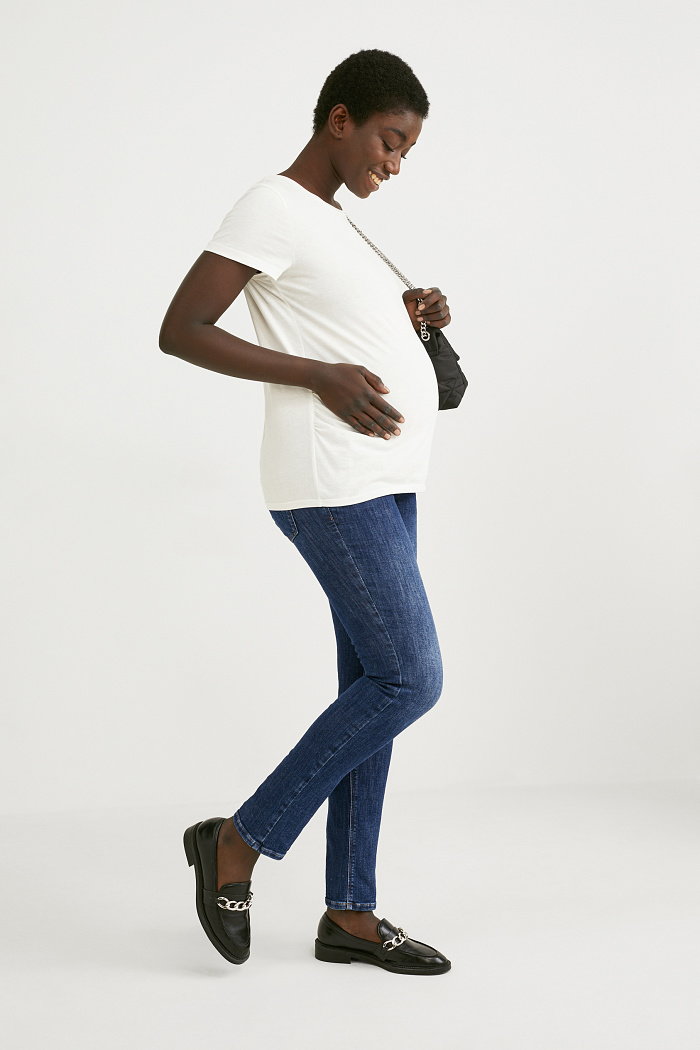 C&A Dżinsy ciążowe-slim jeans-LYCRA, Niebieski, Rozmiar: 46