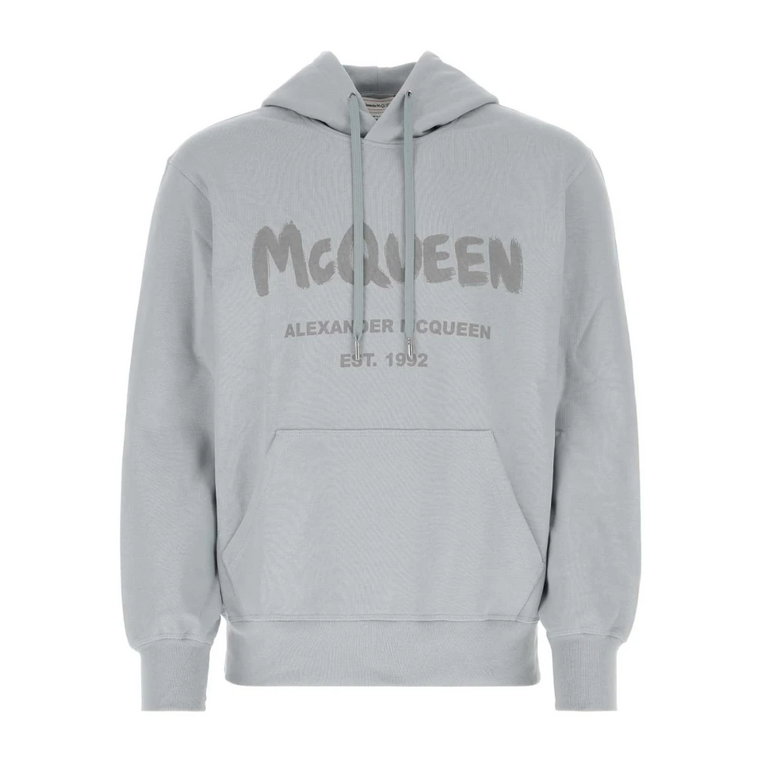 Premium Szara Bawełniana Bluza Alexander McQueen