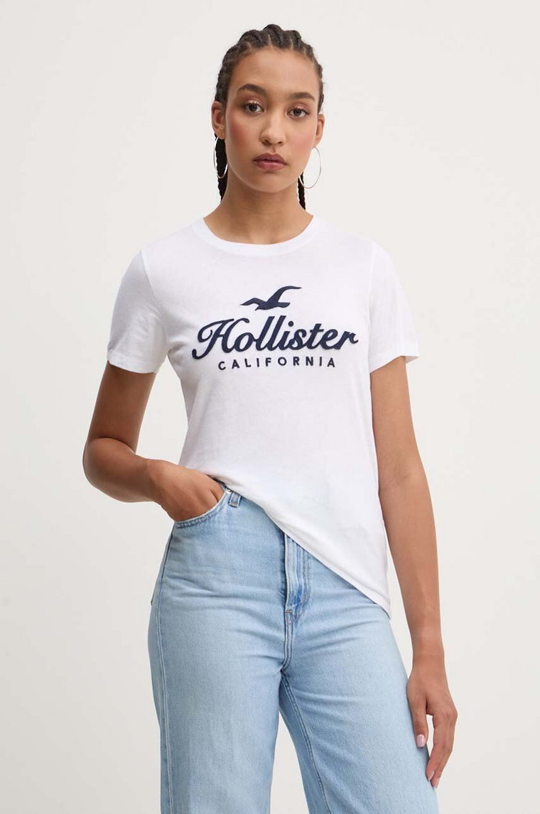 Hollister Co. t-shirt bawełniany damski kolor biały KI357-3284
