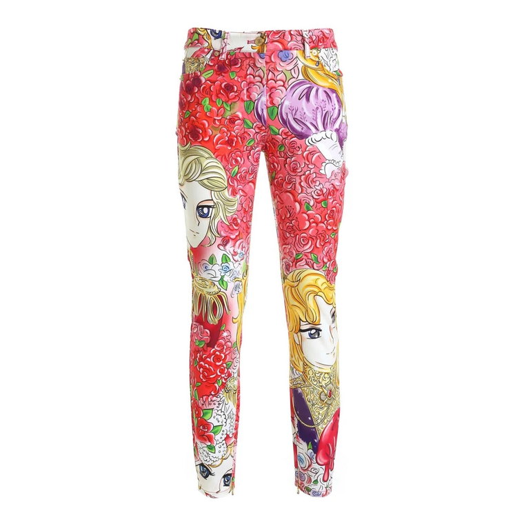 Marie Antoinette Print Spodnie Skinny Moschino