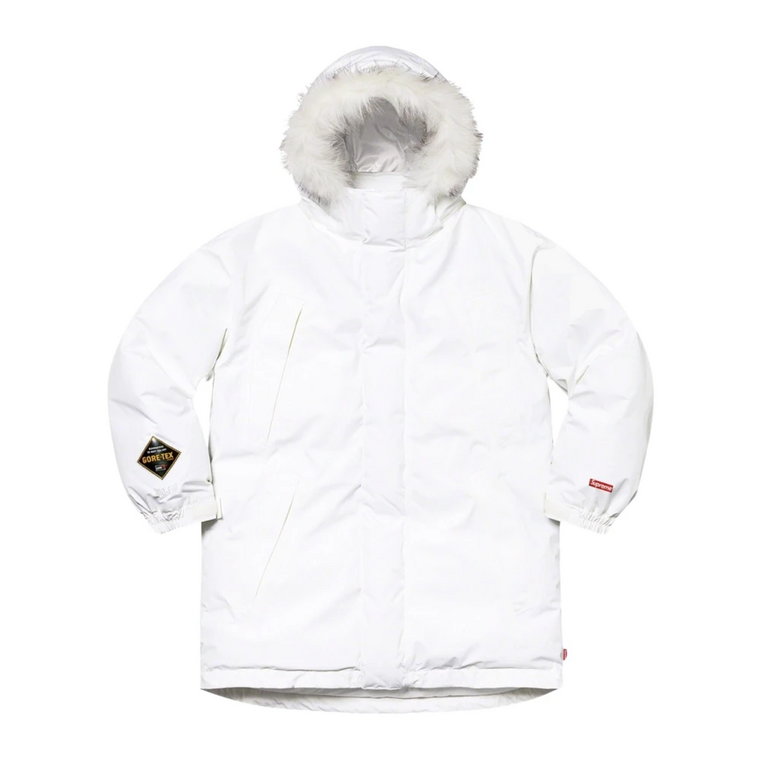 Limitowana edycja Puchowa Parka Gore-Tex Biała Supreme