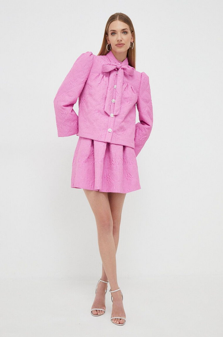 Custommade kurtka damska kolor różowy przejściowa
