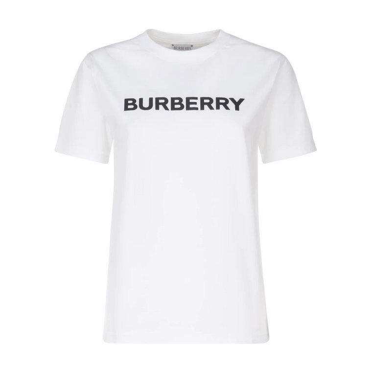 Białe T-shirty i Pola z 98% Bawełny 2% Elastanu Burberry