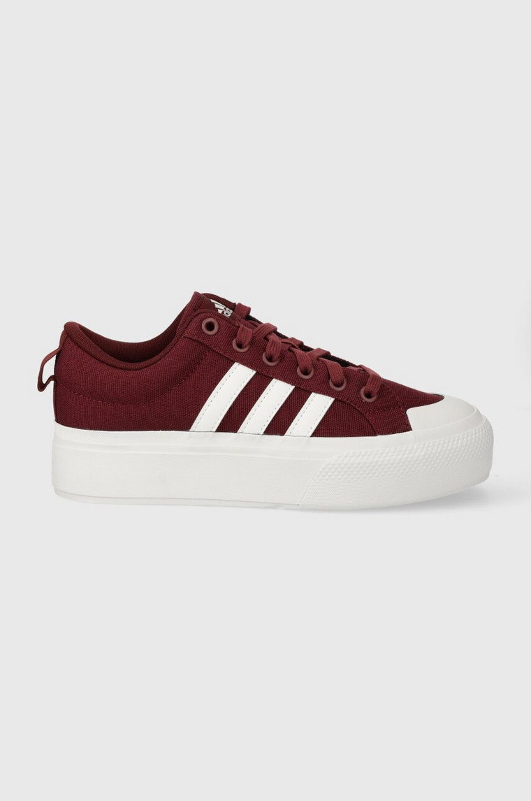 adidas tenisówki BRAVADA damskie kolor bordowy ID5570