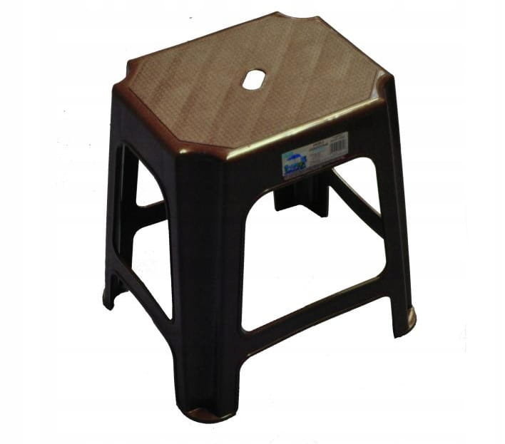 Taboret brązowy stopień 42x40x34 cm stołek praktyczny