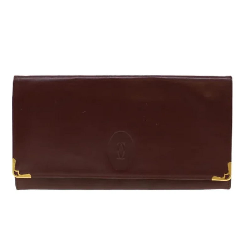 Pre-owned Leather clutches Cartier Vintage