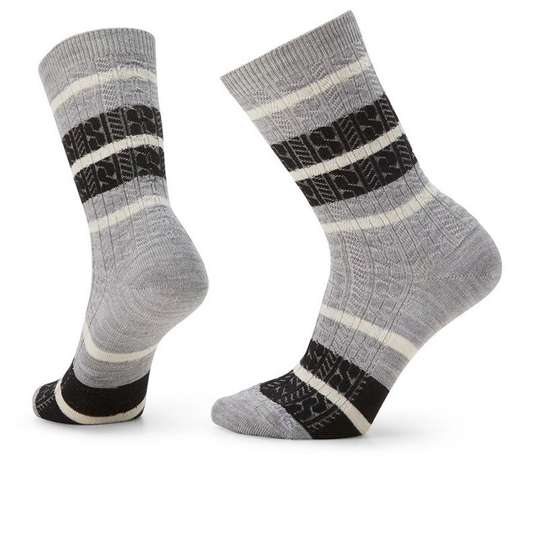 Skarpetki Smartwool Striped Cable Zero Cushion Crew 01847-039 - szare