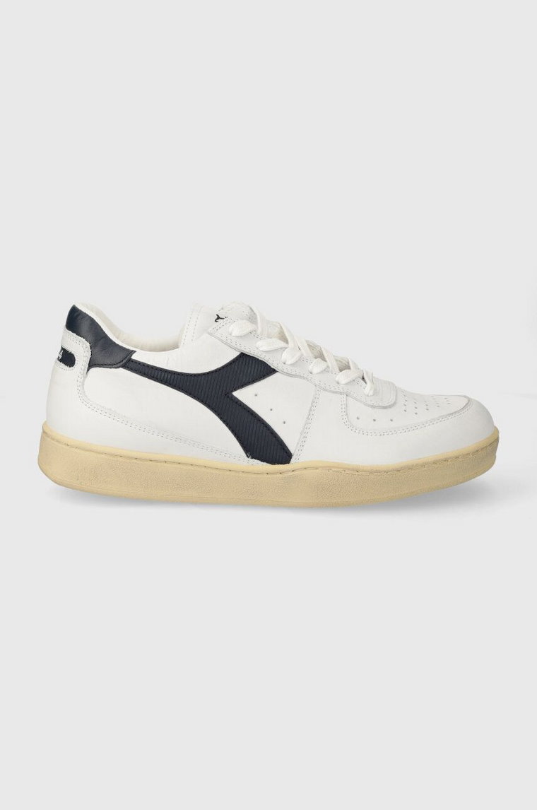 Diadora sneakersy skórzane MI Basket Low Used kolor biały 201.179043.C4656