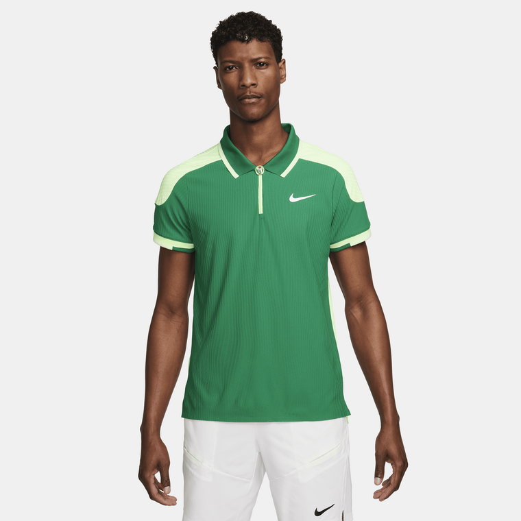 Męska koszulka polo do tenisa Dri-FIT ADV NikeCourt Slam - Zieleń