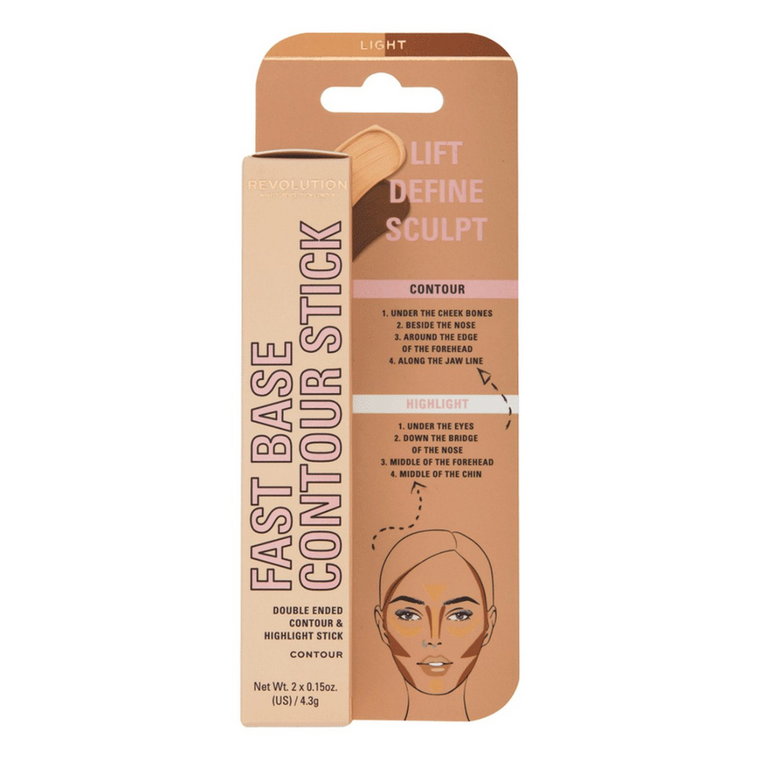 MAKEUP REVOLUTION Fast Base Contour Stick Sztyft do konturowania Light 8,6g