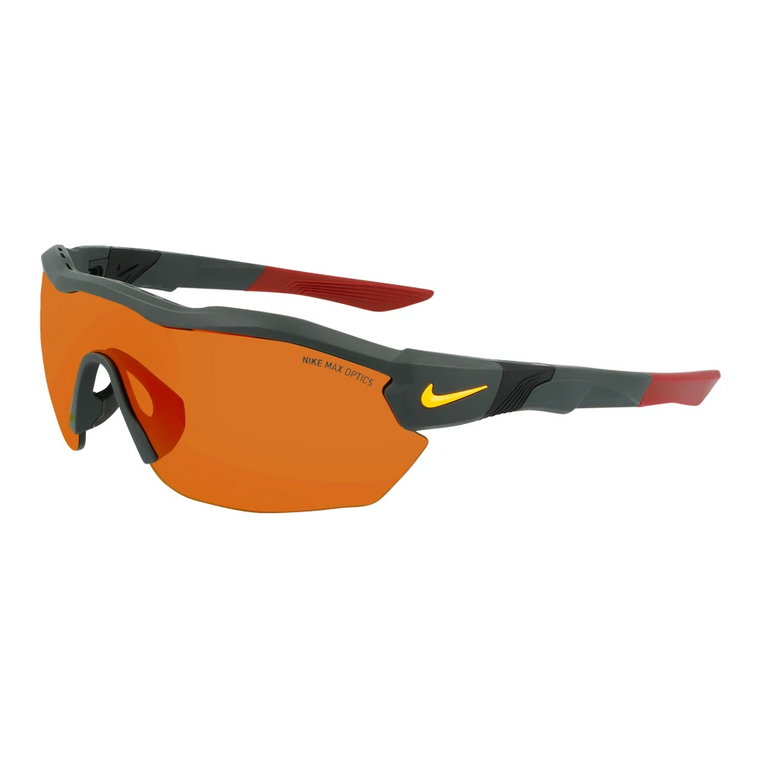 Matowe Zielono-Szare Pomarańczowe Okulary przeciwsłoneczne Nike