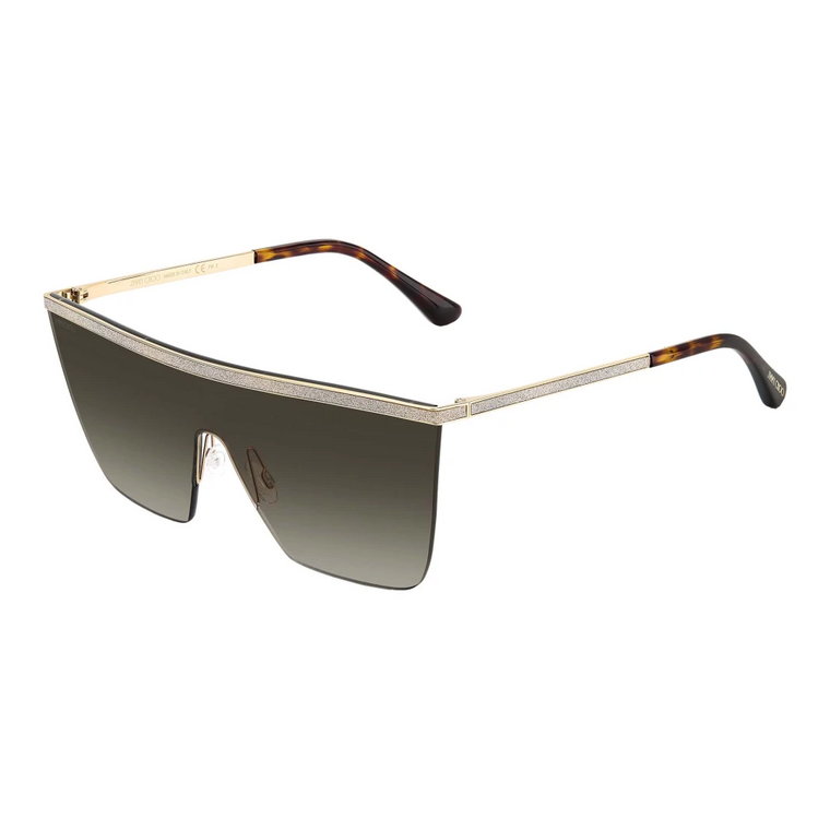 Złote/brązowe okulary przeciwsłoneczne Leah/S Jimmy Choo