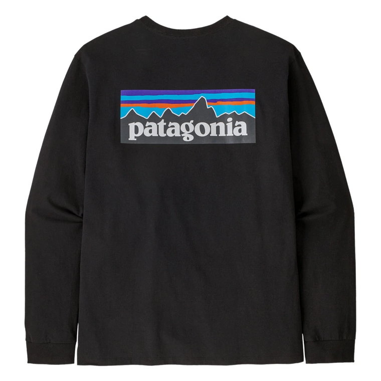Ekologiczna Koszulka z Długim Rękawem - Czarna Patagonia