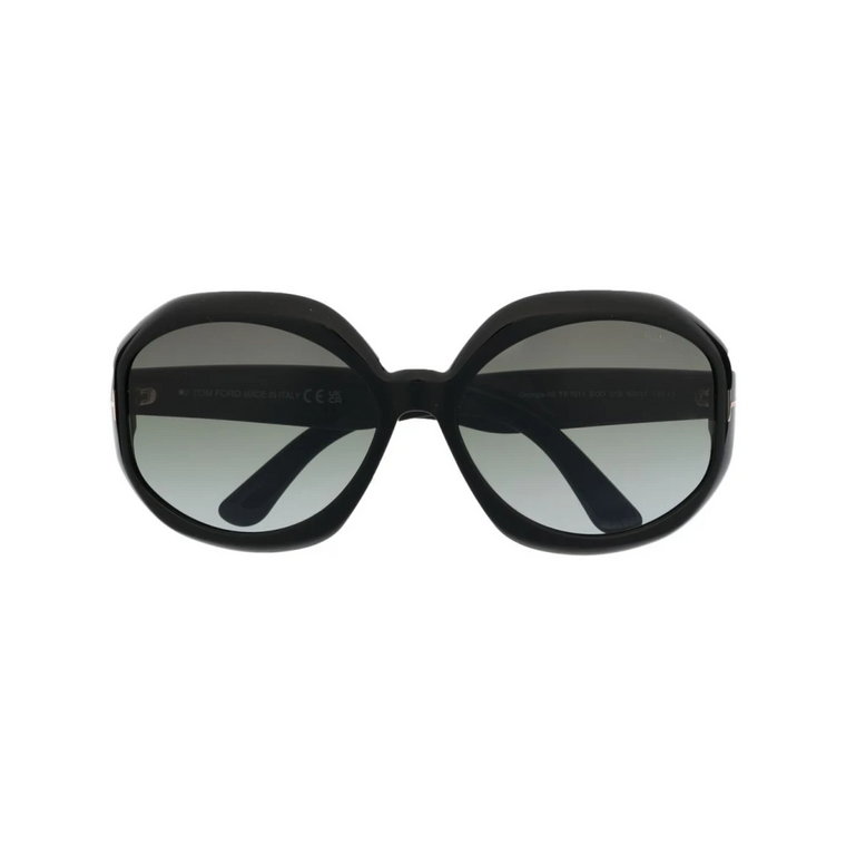Czarne okulary przeciwsłoneczne - Ft1011 01B Tom Ford