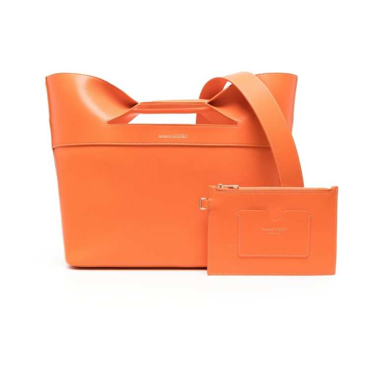 Mała torba Bow - Pomarańczowa skóra cielęca Alexander McQueen