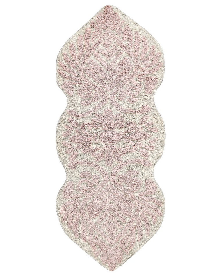 Dywanik łazienkowy bawełniany 150 x 60 cm różowy CANBAR