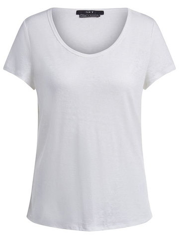 Set Lniana koszulka w kolorze białym