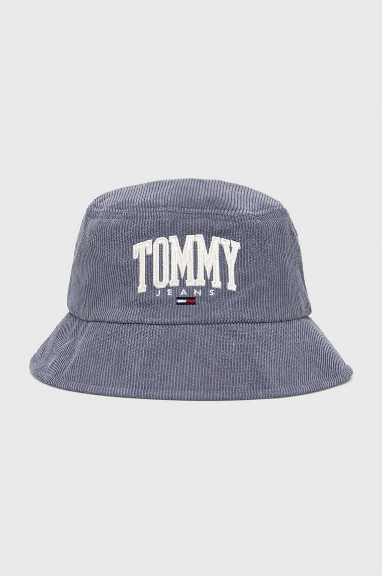 Tommy Jeans Kapelusz sztruksowy AM0AM08413.PPYY kolor fioletowy