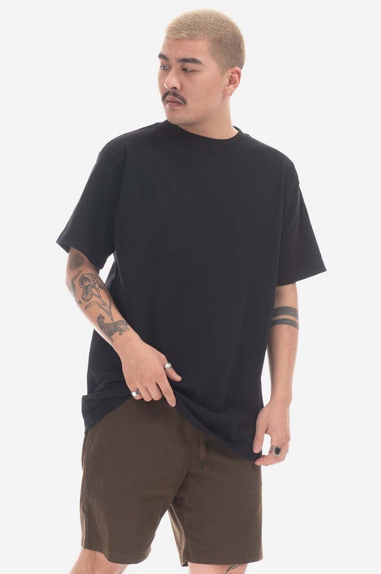 Taikan t-shirt bawełniany kolor czarny gładki TT0001.BLK-BLK