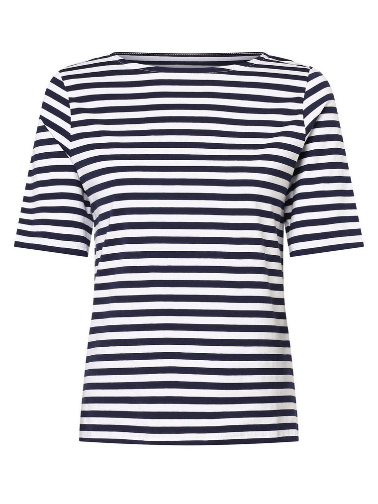 Fynch-Hatton - T-shirt damski, niebieski|biały