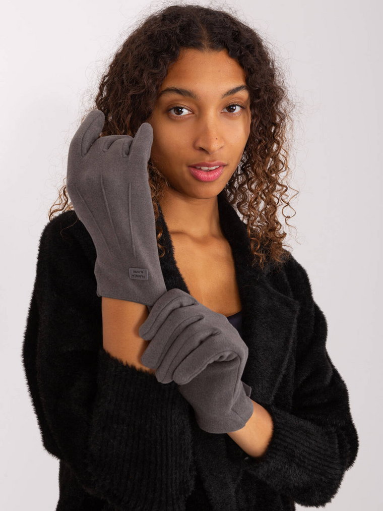 Rękawiczki ciemny szary ocieplenie
