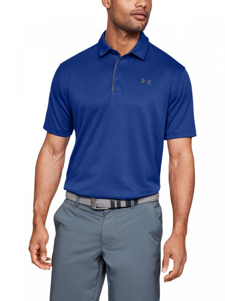 Męska koszulka do golfa UNDER ARMOUR Tech Polo - niebieski