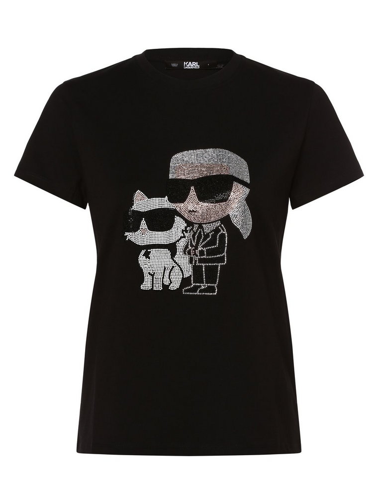 KARL LAGERFELD - T-shirt damski, czarny