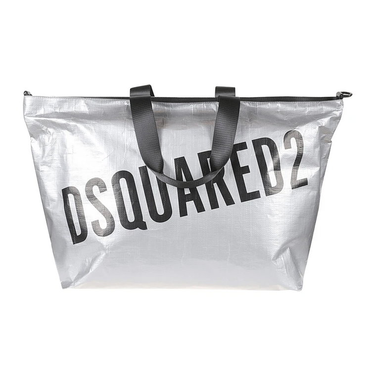 Akrylowa torba na ramię z nadrukiem logo Dsquared2