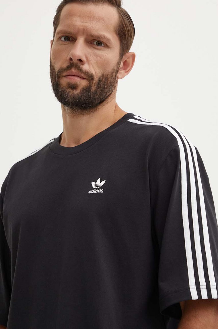 adidas Originals t-shirt bawełniany Oversize Tee męski kolor czarny z aplikacją IZ1832