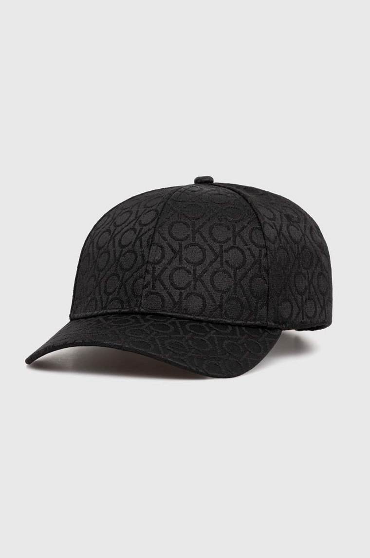 Calvin Klein czapka z daszkiem kolor czarny wzorzysta K60K612032