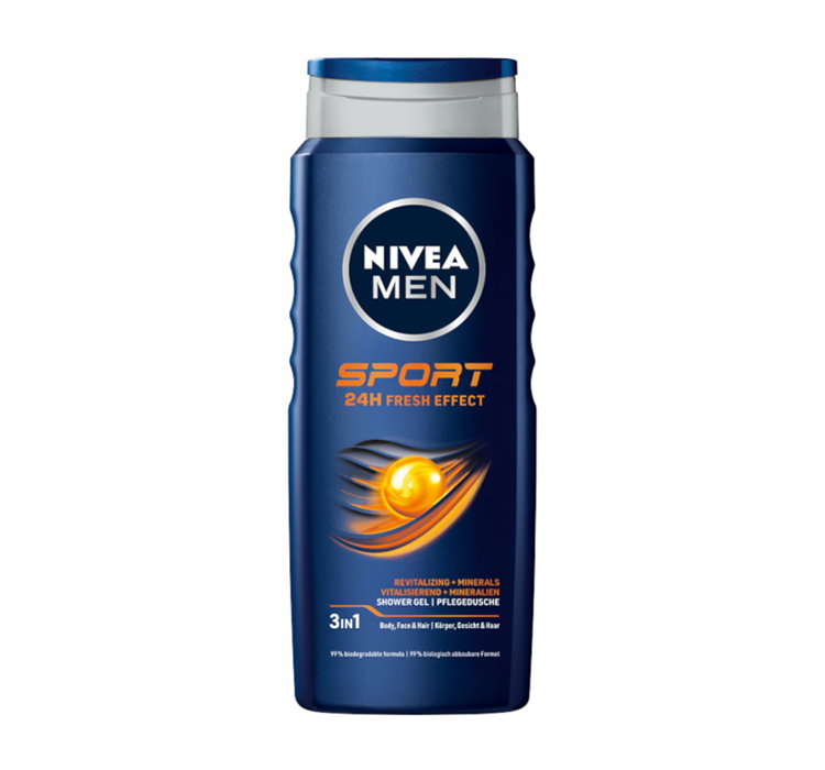 NIVEA MEN SPORT ŻEL DO MYCIA CIAŁA, TWARZY I WŁOSÓW 500ML