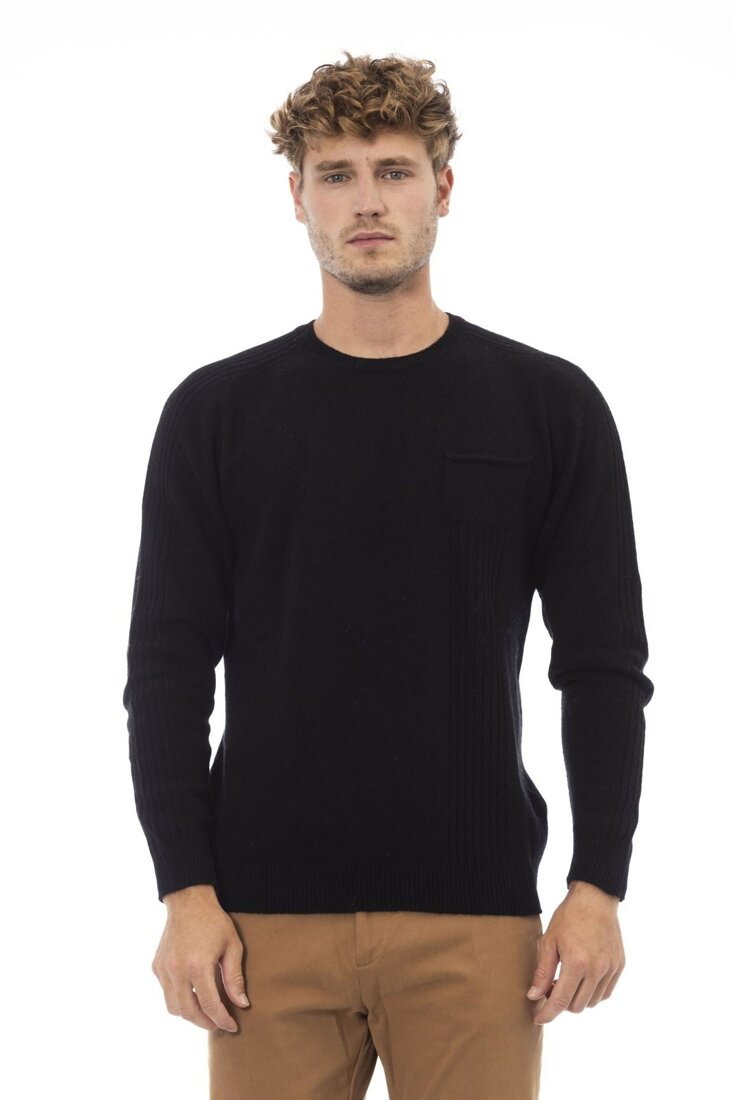 Swetry marki Alpha Studio model AU016C kolor Czarny. Odzież męska. Sezon: