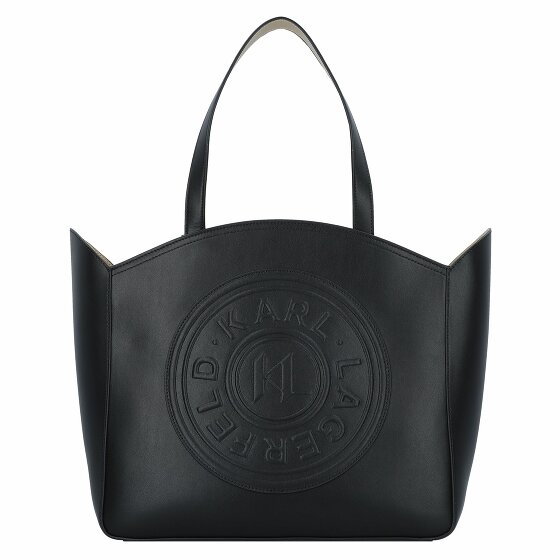 Karl Lagerfeld Circle Shopper Bag Skórzany 35 cm black