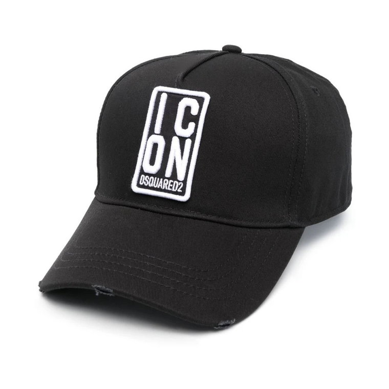 Czarna miejska czapka baseballowa Dsquared2