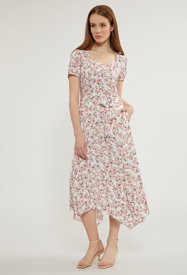 Wiskozowa sukienka z kwiatowym printem