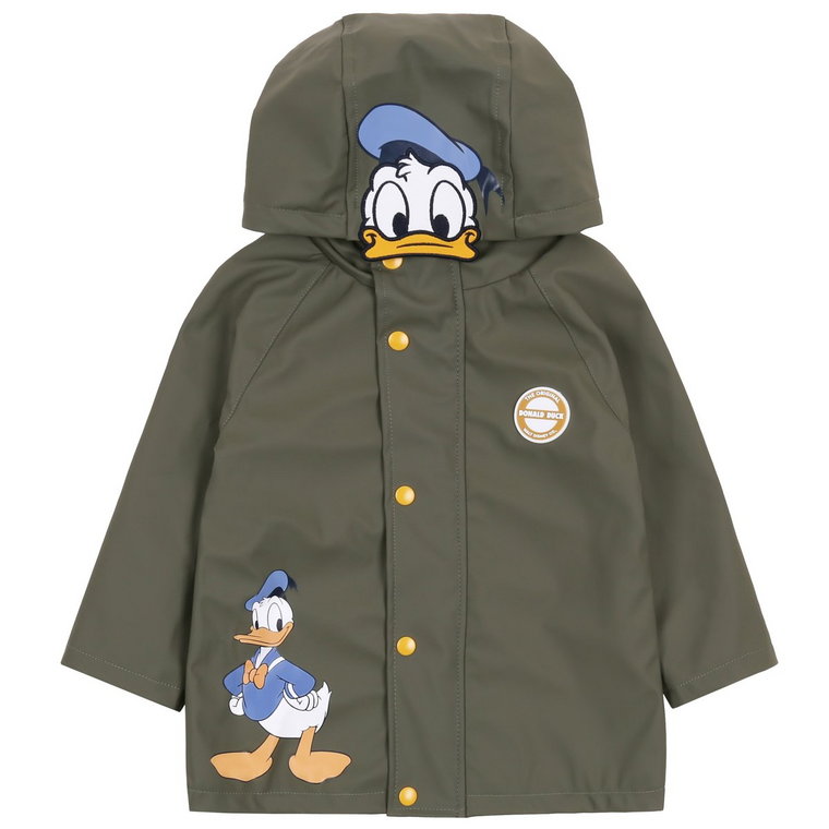 Khaki płaszcz przeciwdeszczowy z kapturem Kaczor Donald DISNEY 6-9 m 74 cm