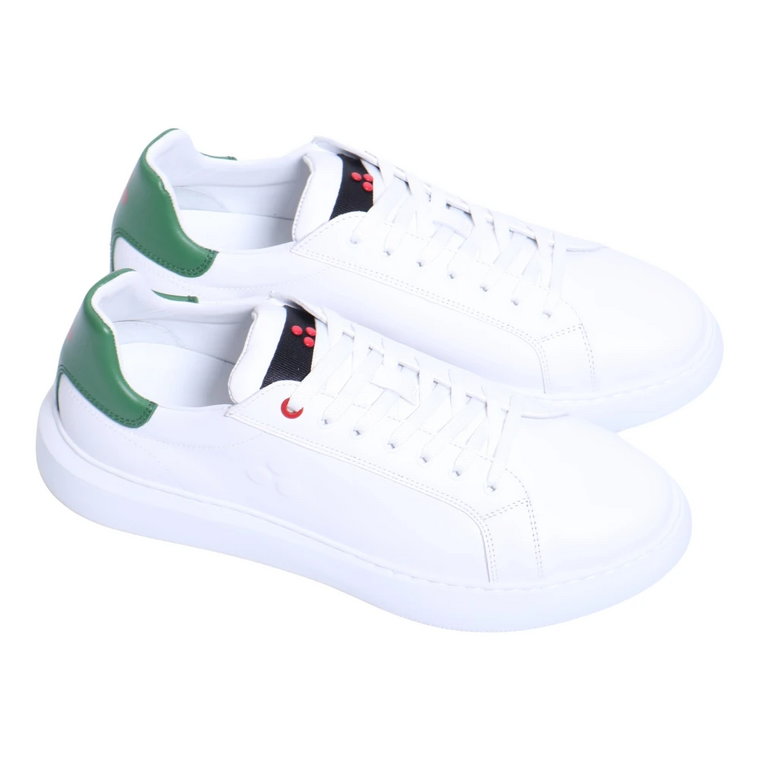 Helica Bianco Verde Męskie Sneakersy Peuterey