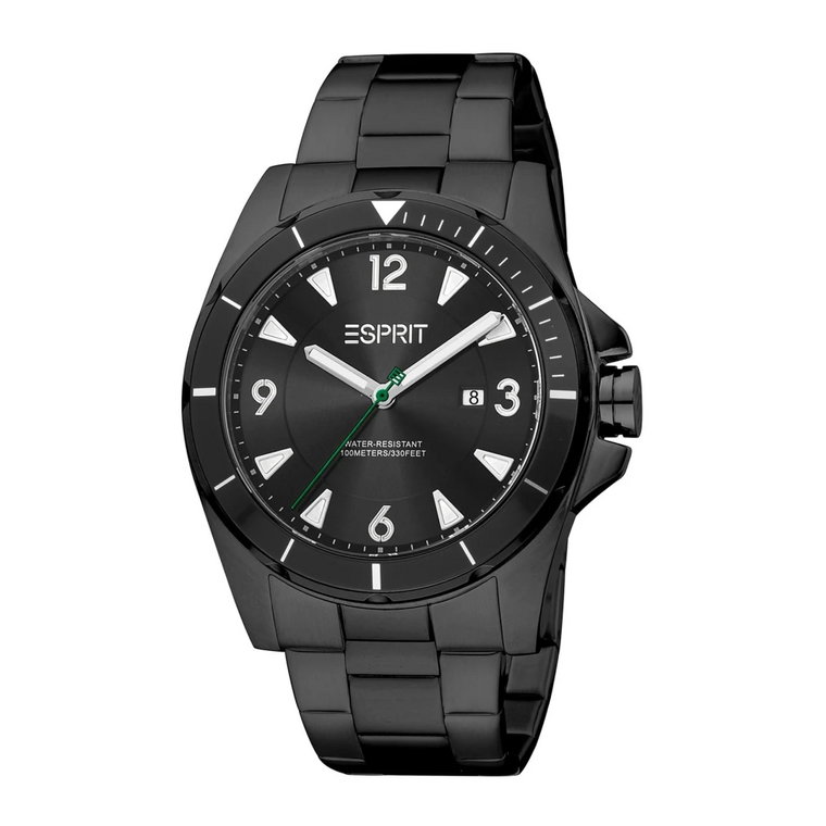 Czarny męski zegarek mody Esprit