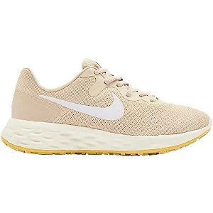 Beżowo-białe sneakersy nike revolution 6 - Damskie - Kolor: Beżowe - Rozmiar: 37.5