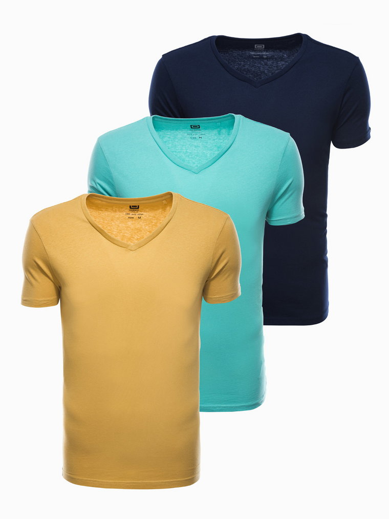 Zestaw koszulek bawełnianych V-NECK 3-pak - mix V7 Z29