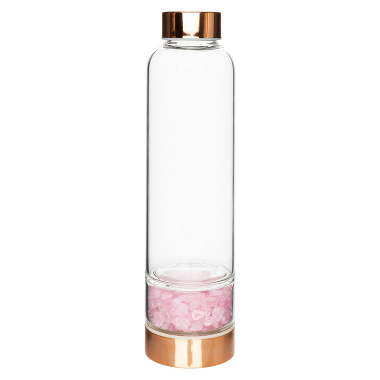 Butelka na wodę z różowym kwarcem 450 ml