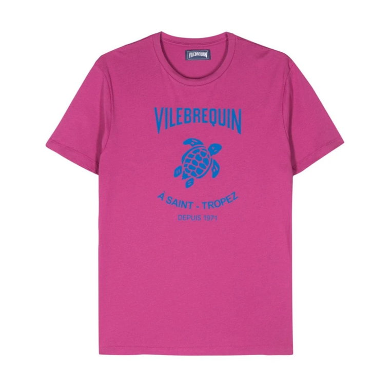 Fuchsia Bawełna Logo T-shirt Vilebrequin