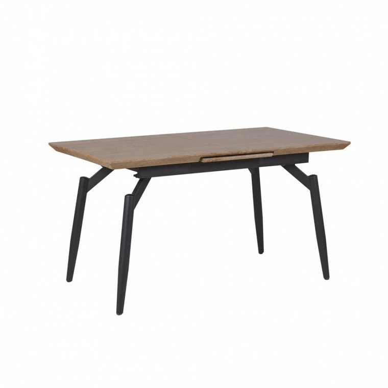 Rozkładany stół do jadalni 140/180 x 80 cm ciemne drewno z czarnym BARBOSA kod: 4251682243513