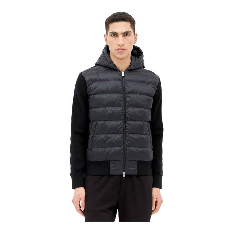 Pikowana sweter z zamkiem Moncler