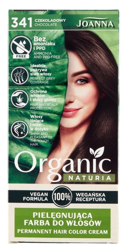 Joanna Naturia Organic Vegan - Farba do włosów Czekoladowy 341